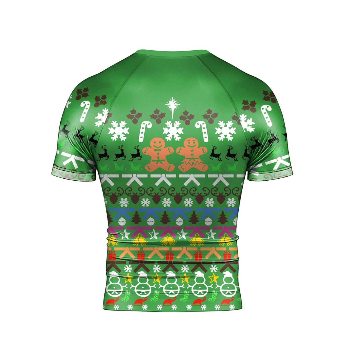 Christmas Gingerbread Short Sleeve Rash Guard - BattleFitGear