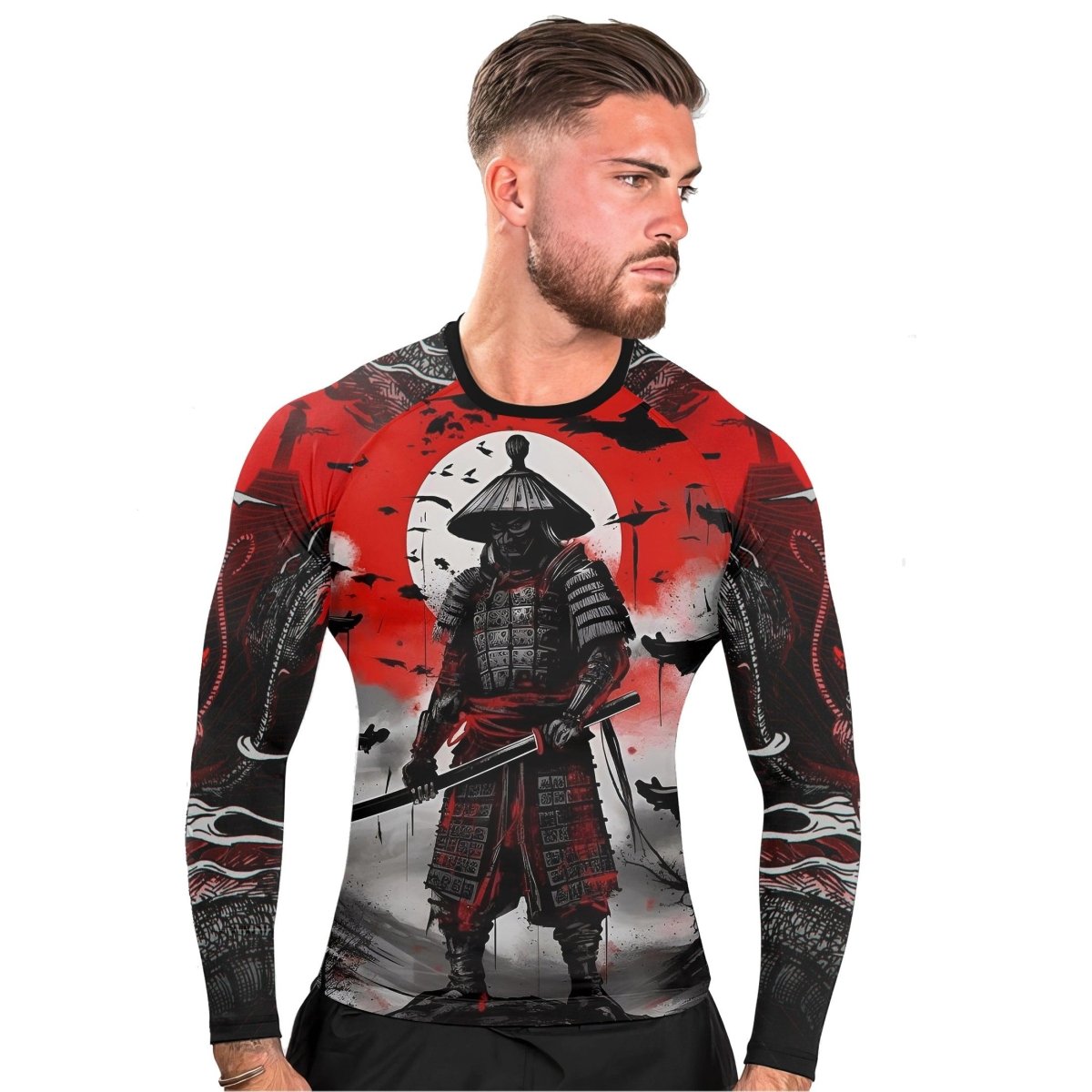 Samurai Musashi Long Sleeve Rash Guard - BattleFitGear