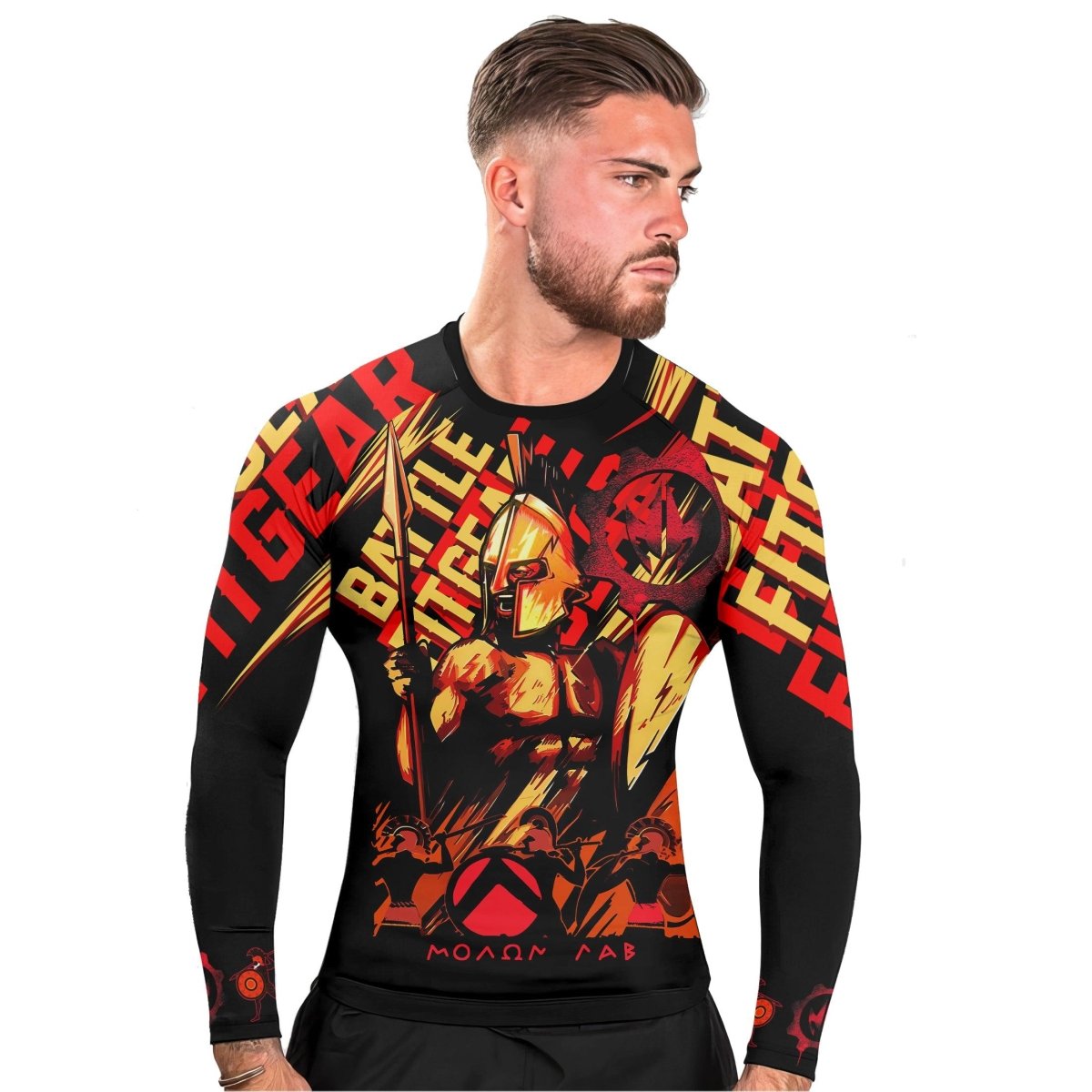 Spartan "Molon Labe" Men's Long Sleeve Rash Guard - BattleFitGear