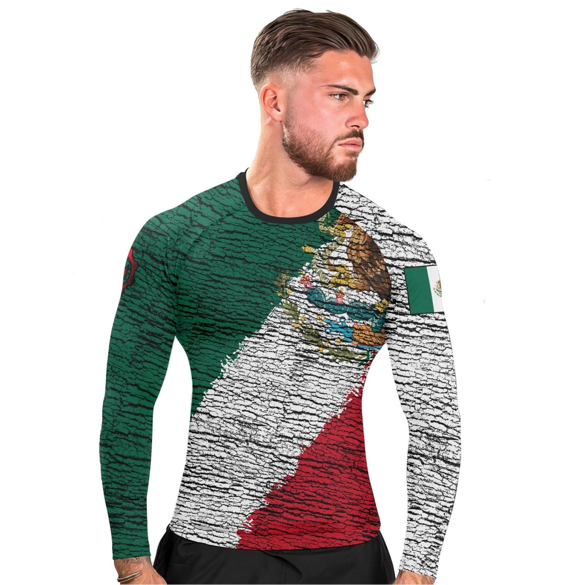 Mexico Flag Long Sleeve Rash Guard - BattleFitGear