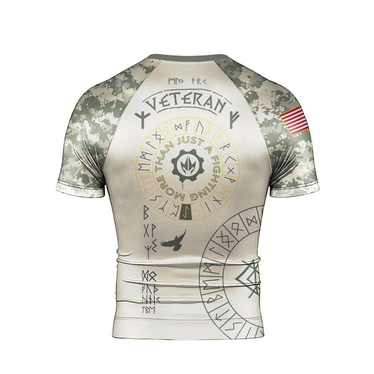 Army Veteran Viking Men's Short Sleeve Rash Guard - BattleFitGear