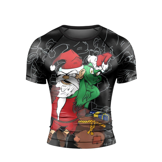 Grinch Christmas Short Sleeve Rash Guard