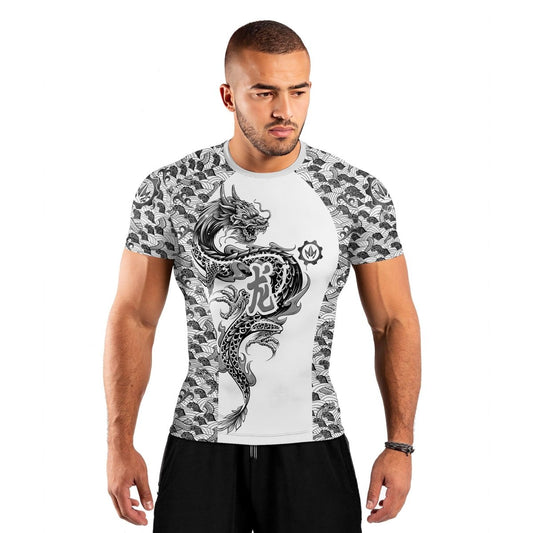 Samurai Dragon Short Sleeve Rash Guard - BattleFitGear