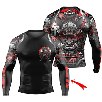 Personalized Devil Shogun Long Sleeve Rash Guard - BattleFitGear