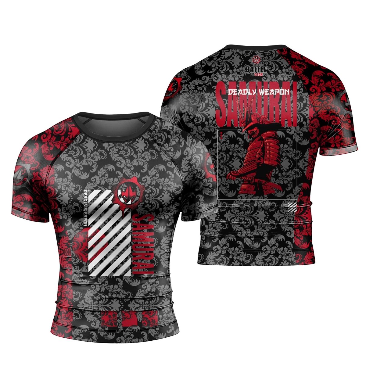 Samurai Fern Short Sleeve Rash Guard - BattleFitGear