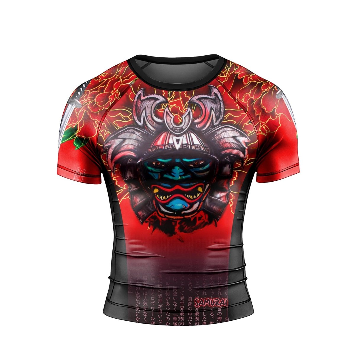 Devil Samurai Men's Short Sleeve Rash Guard - BattleFitGear