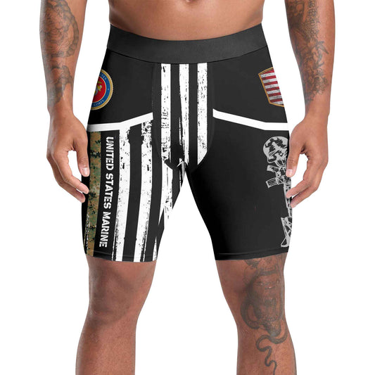Marine US Flag Compression Shorts