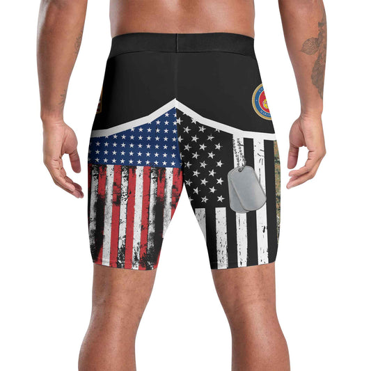 Marine US Flag Compression Shorts