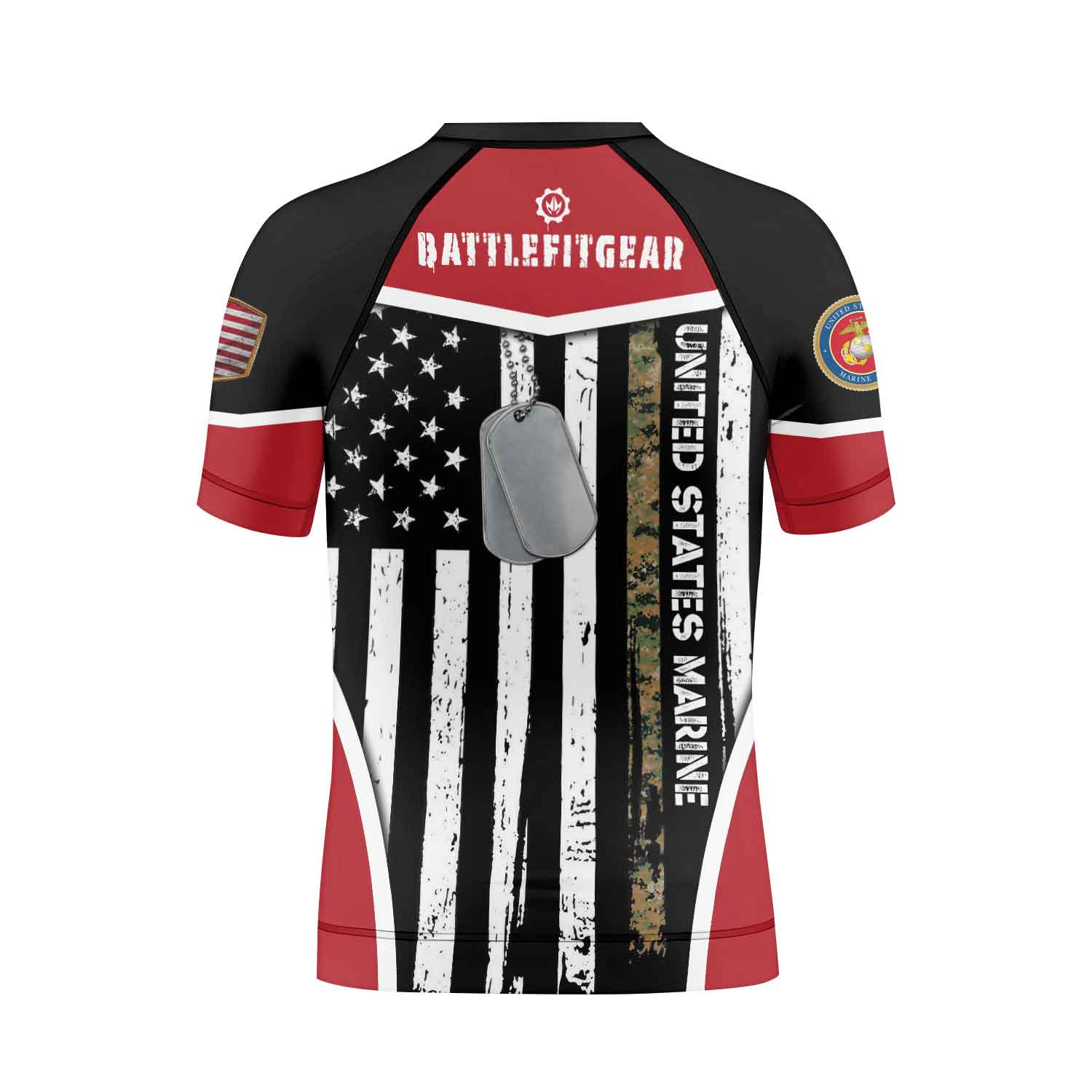 Marine US Flag Kids Rash Guard