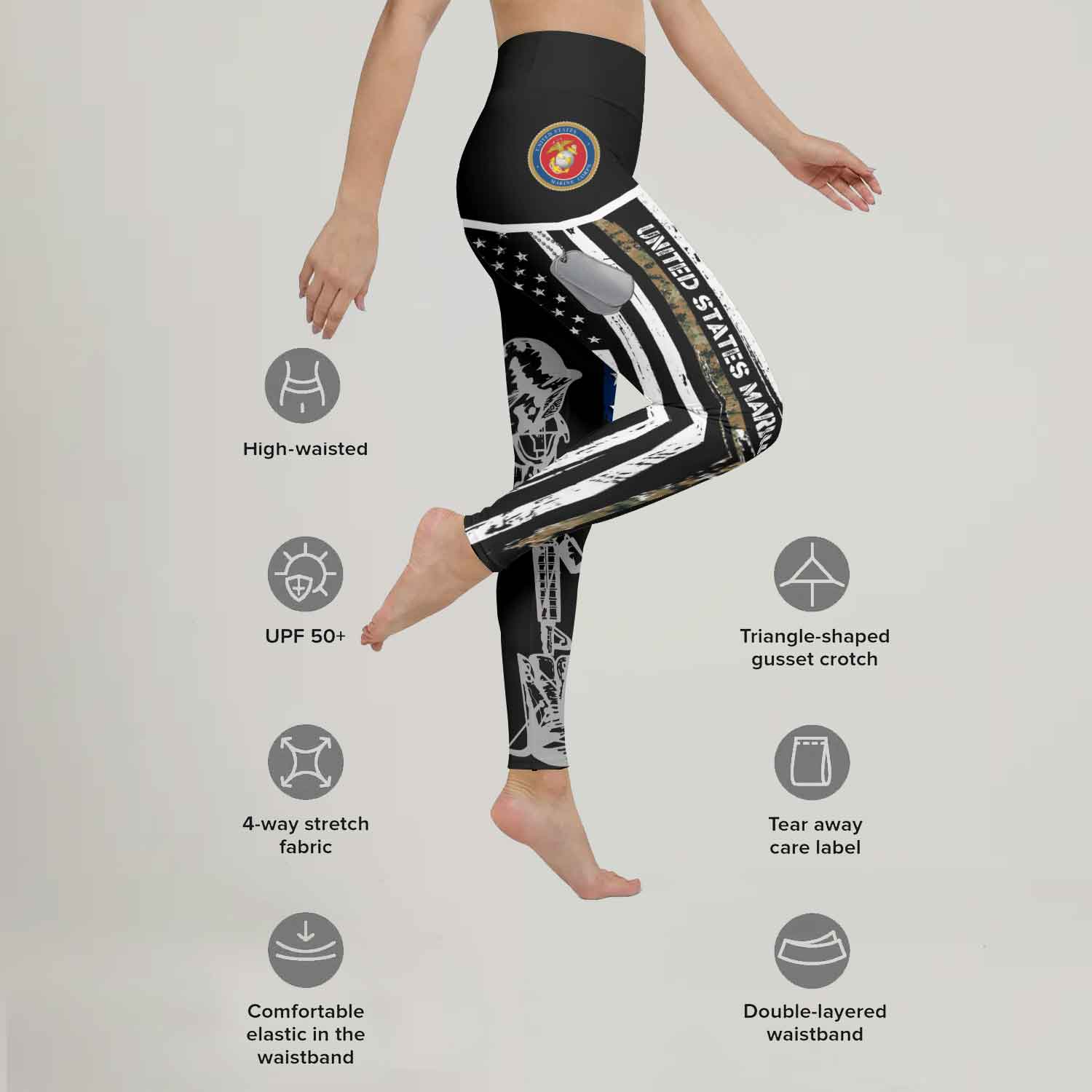 Marine US Flag Leggings