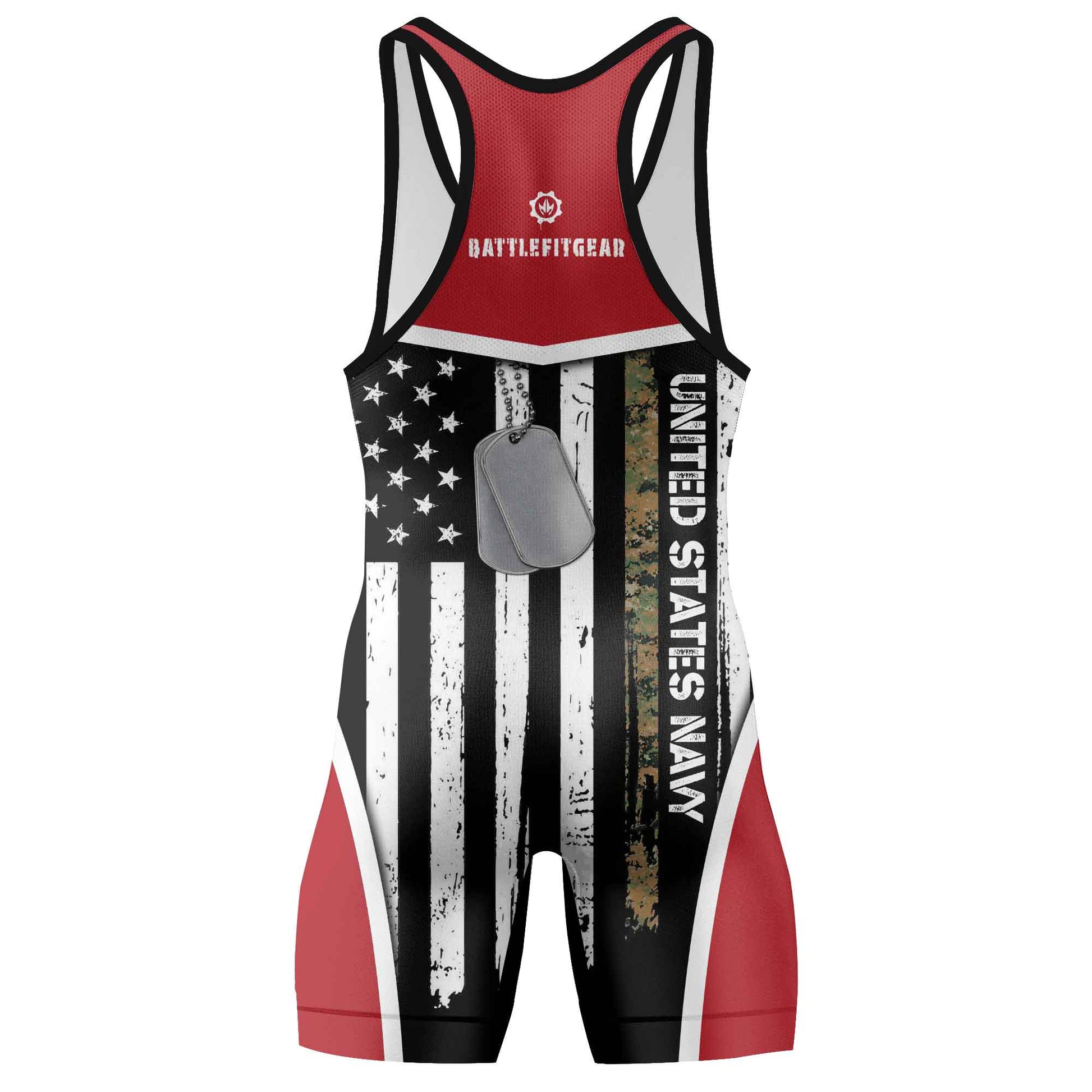 Marine US Flag Wrestling Singlets