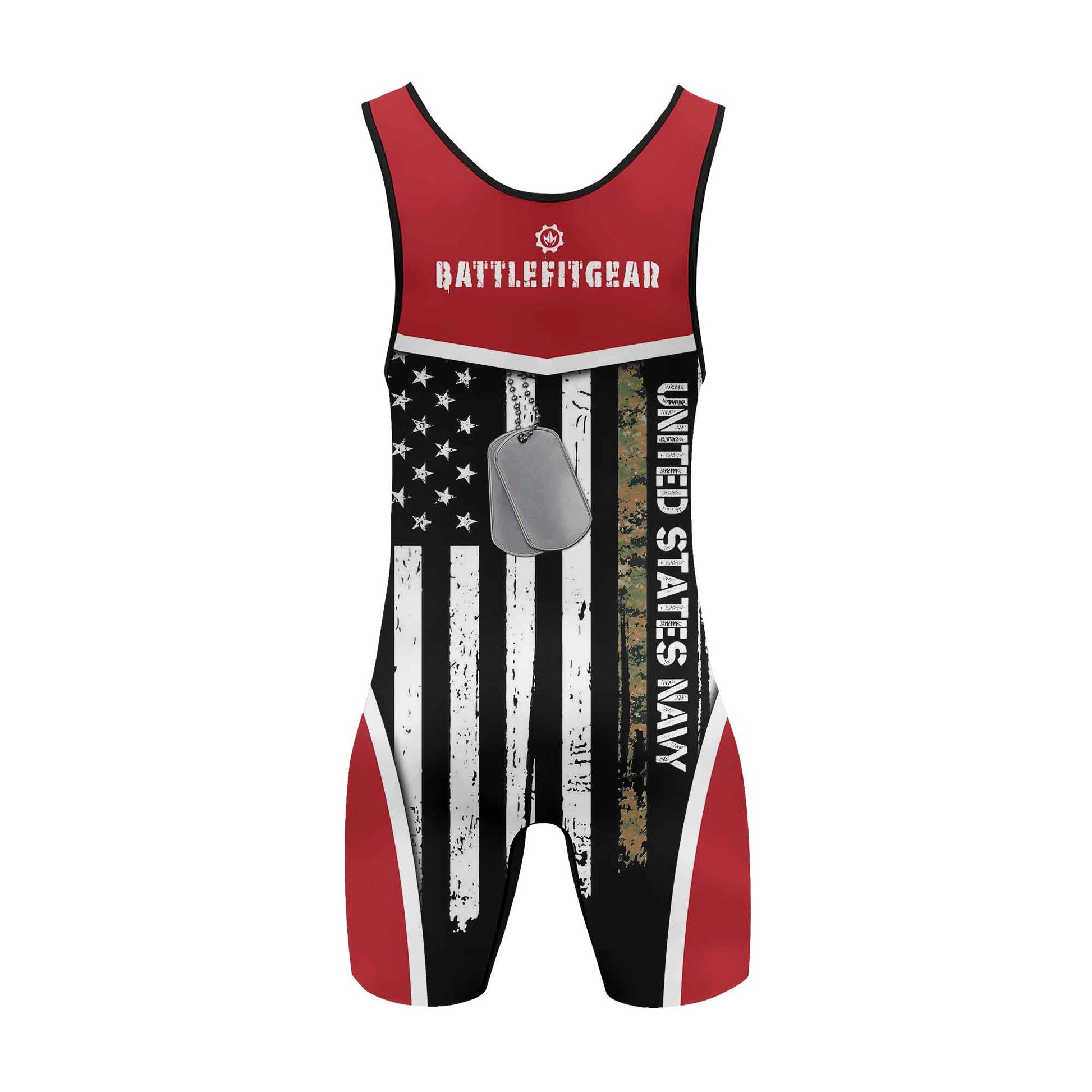 Marine US Flag Wrestling Singlets