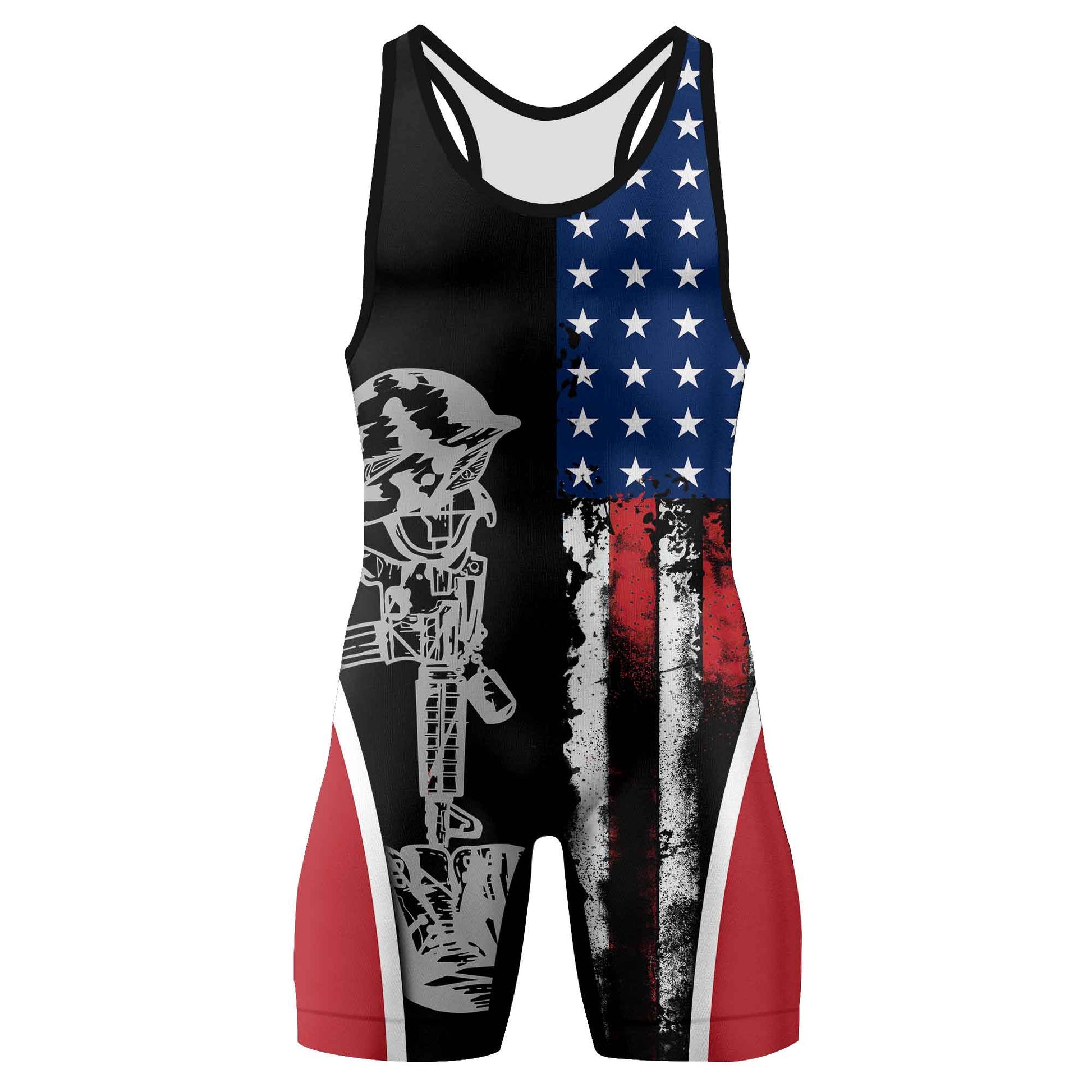 Marine US Flag Wrestling Singlets