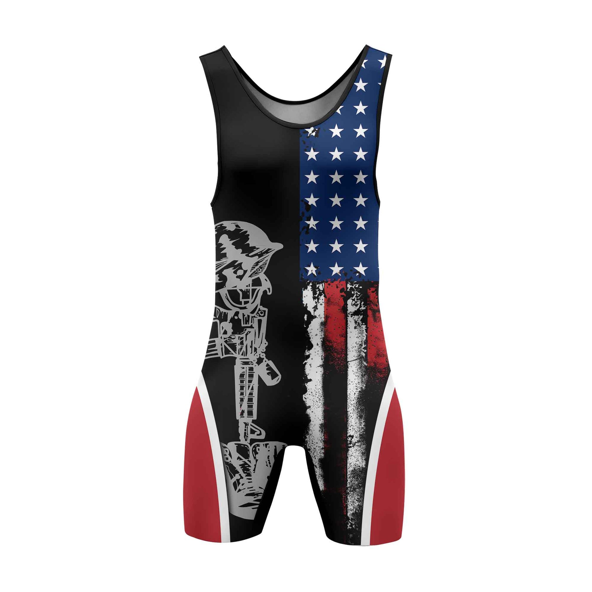 Marine US Flag Wrestling Singlets