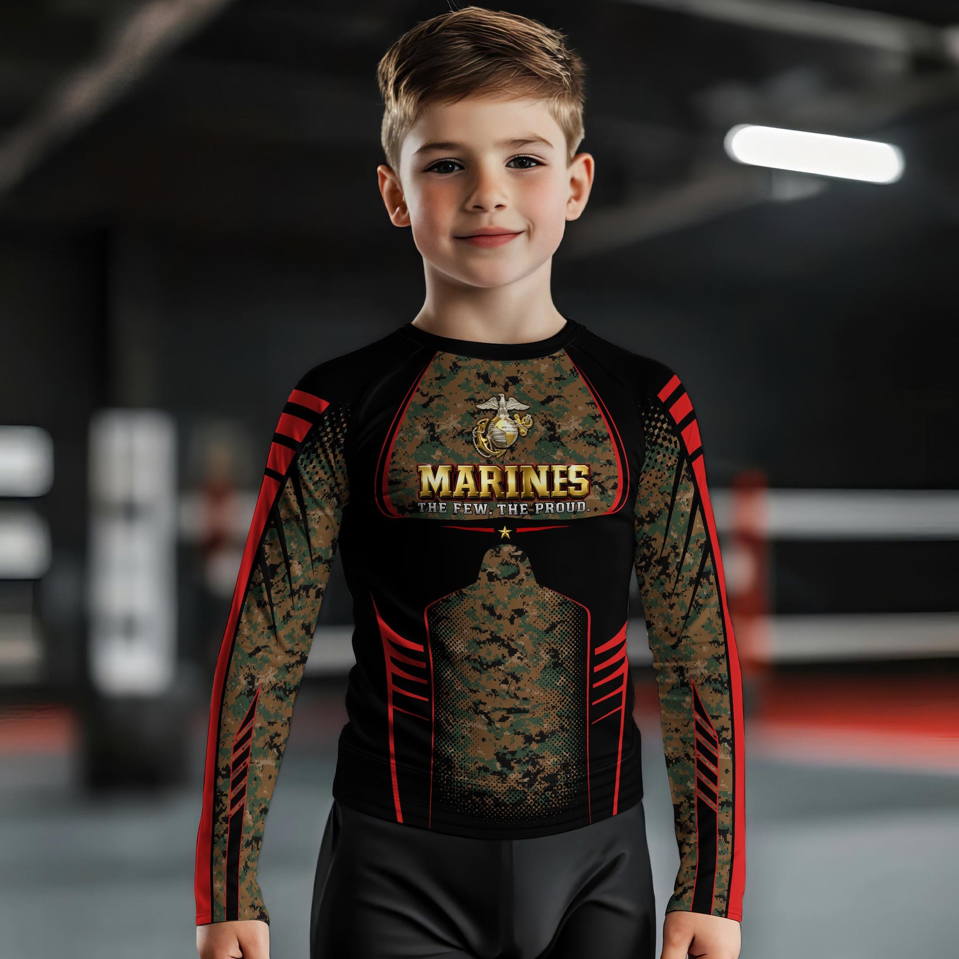 Marines The Few The Proud Kids Rash Guard