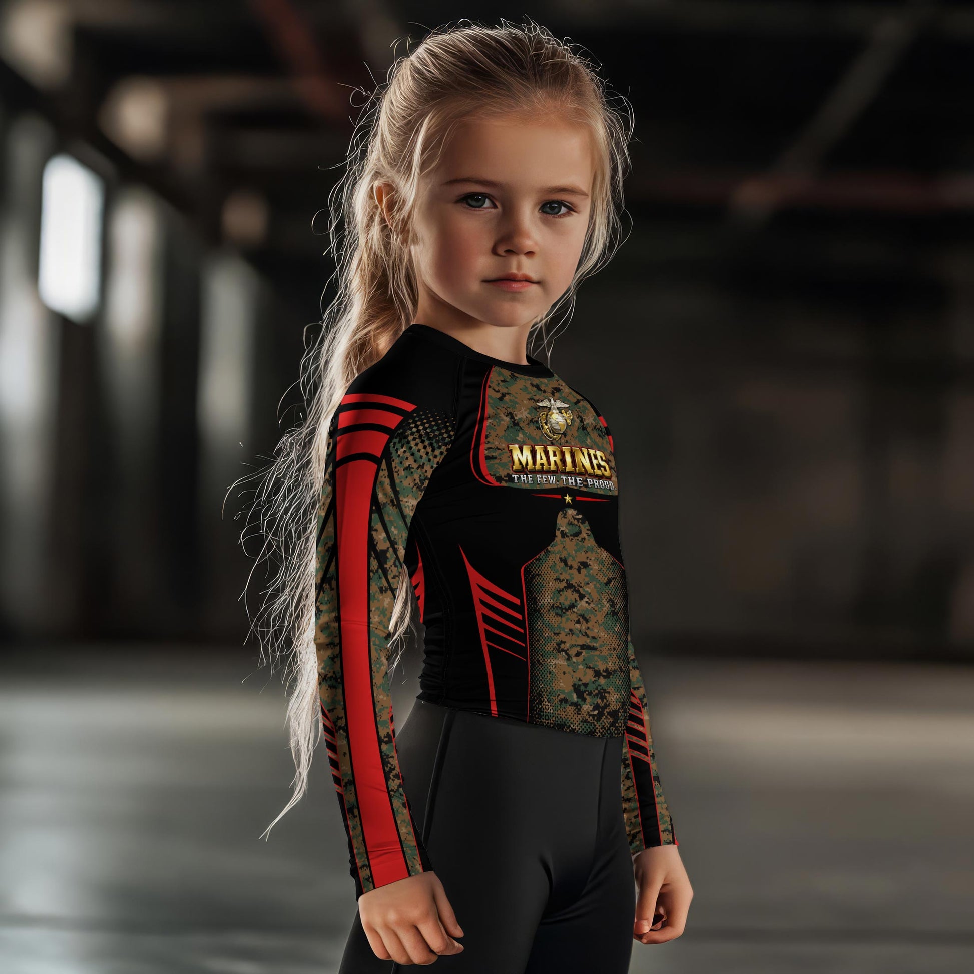 Marines The Few The Proud Kids Rash Guard