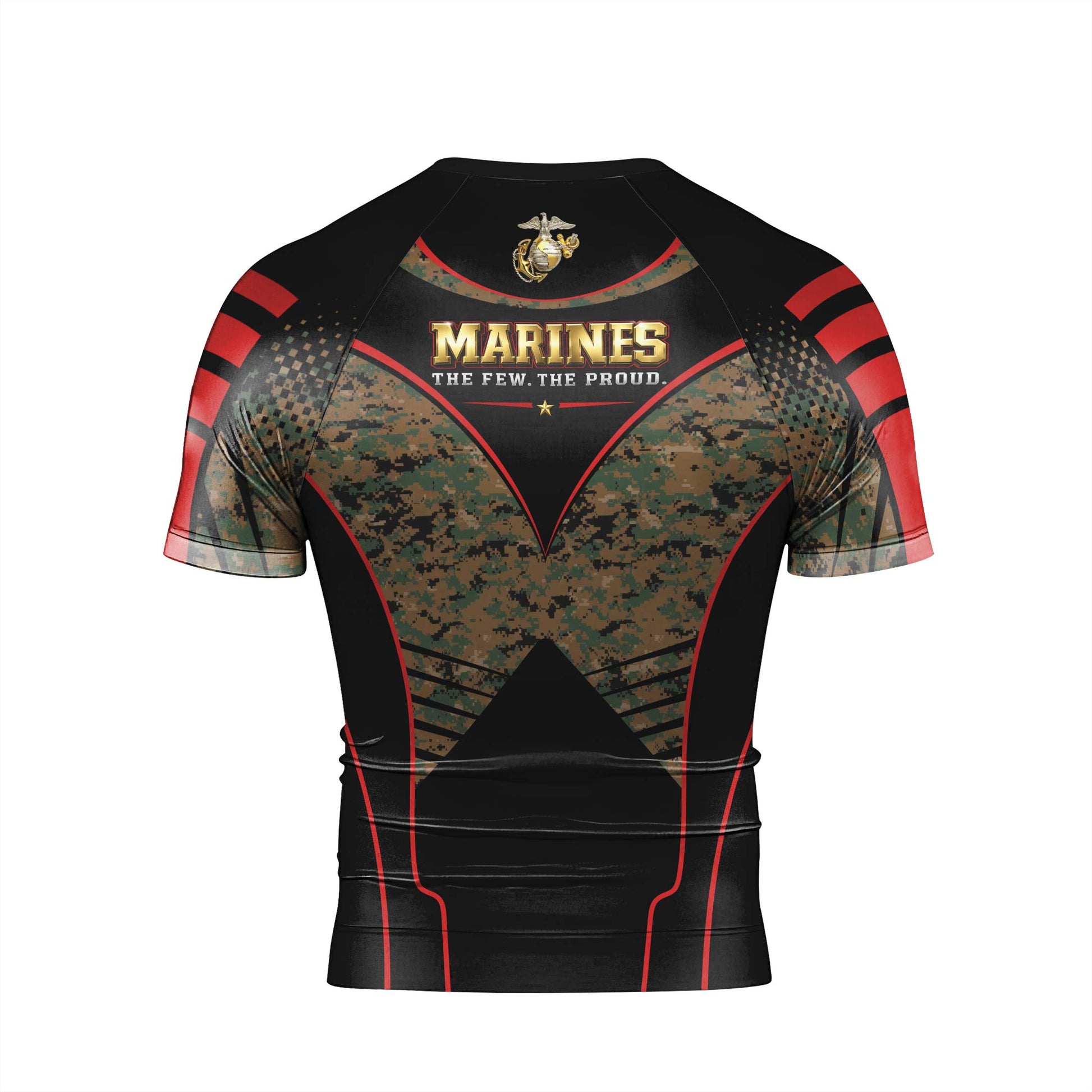 Marines The Few The Proud Men's Short Sleeve Rash Guard