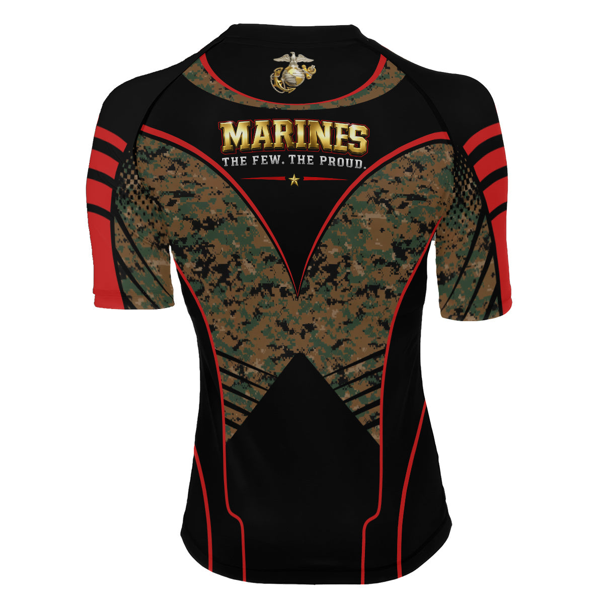 Marines The Few The Proud Women's Short Sleeve Rash Guard