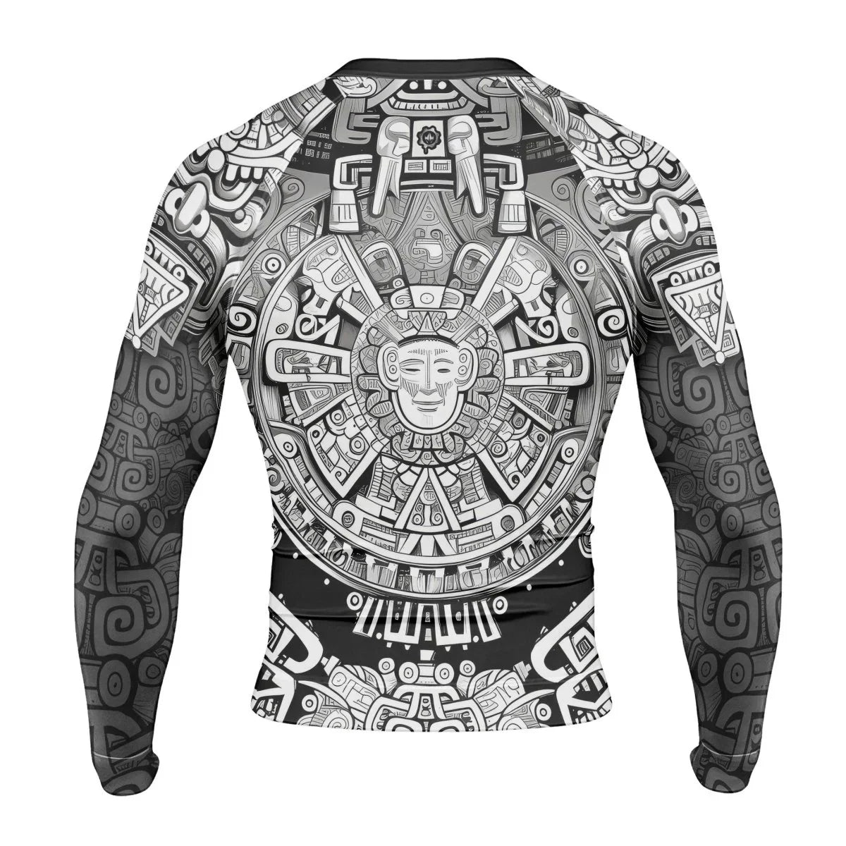 Brave Aztec Warrior Men's Long Sleeve Rash Guard | Warrior Fightwear