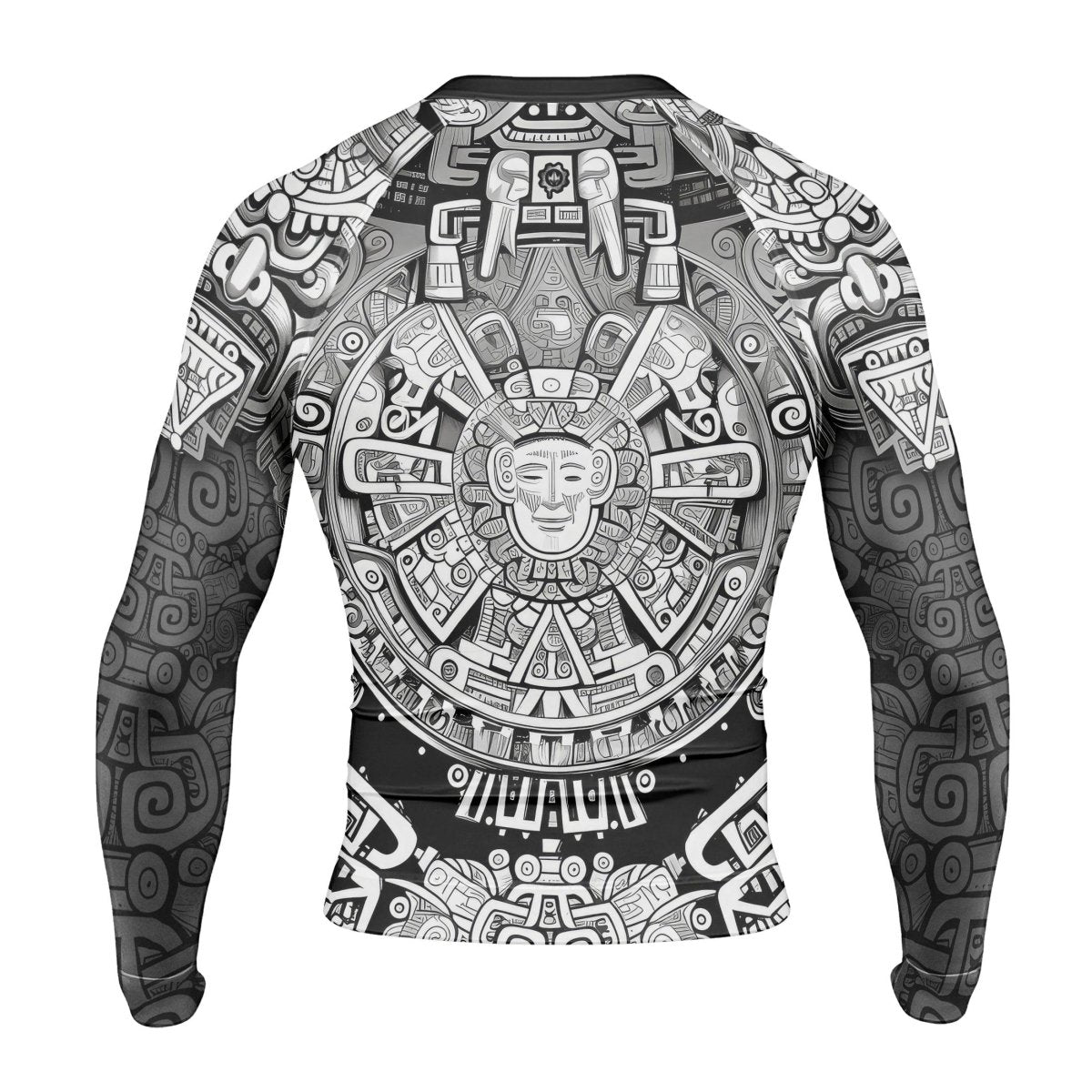 Brave Aztec Warrior Men's Long Sleeve Rash Guard - BattleFitGear
