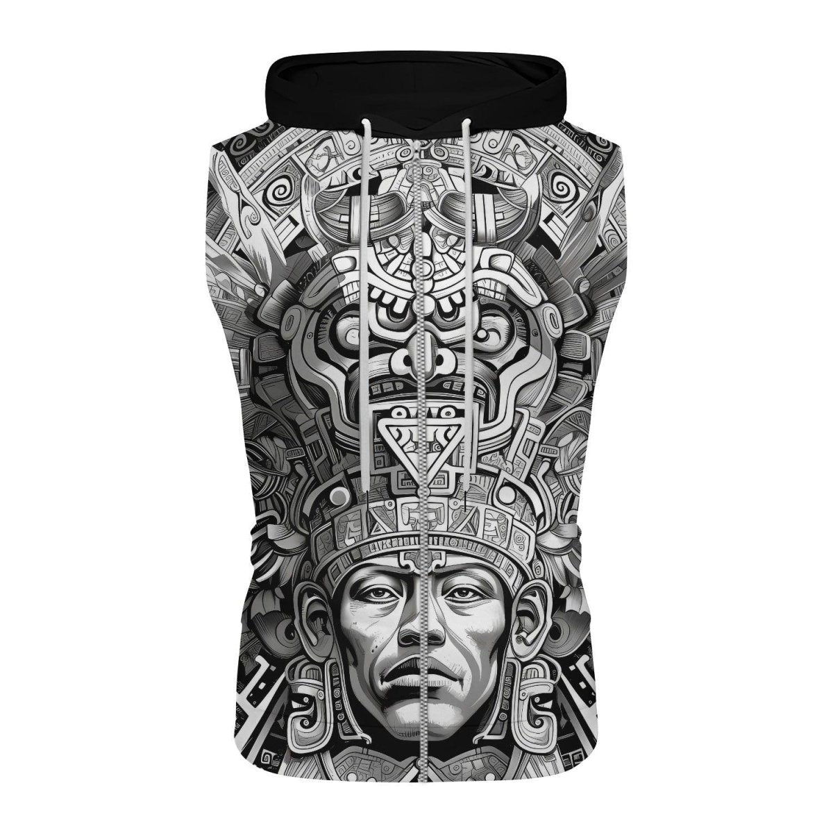 Brave Aztec Warrior Sleeveless Pullover & Zip Hoodie - BattleFitGear