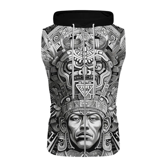 Brave Aztec Warrior Sleeveless Pullover & Zip Hoodie - BattleFitGear