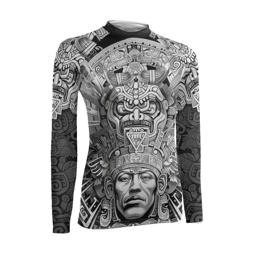 Brave Aztec Warrior Women's Long Sleeve Rash Guard | Warrior BJJ Shirt