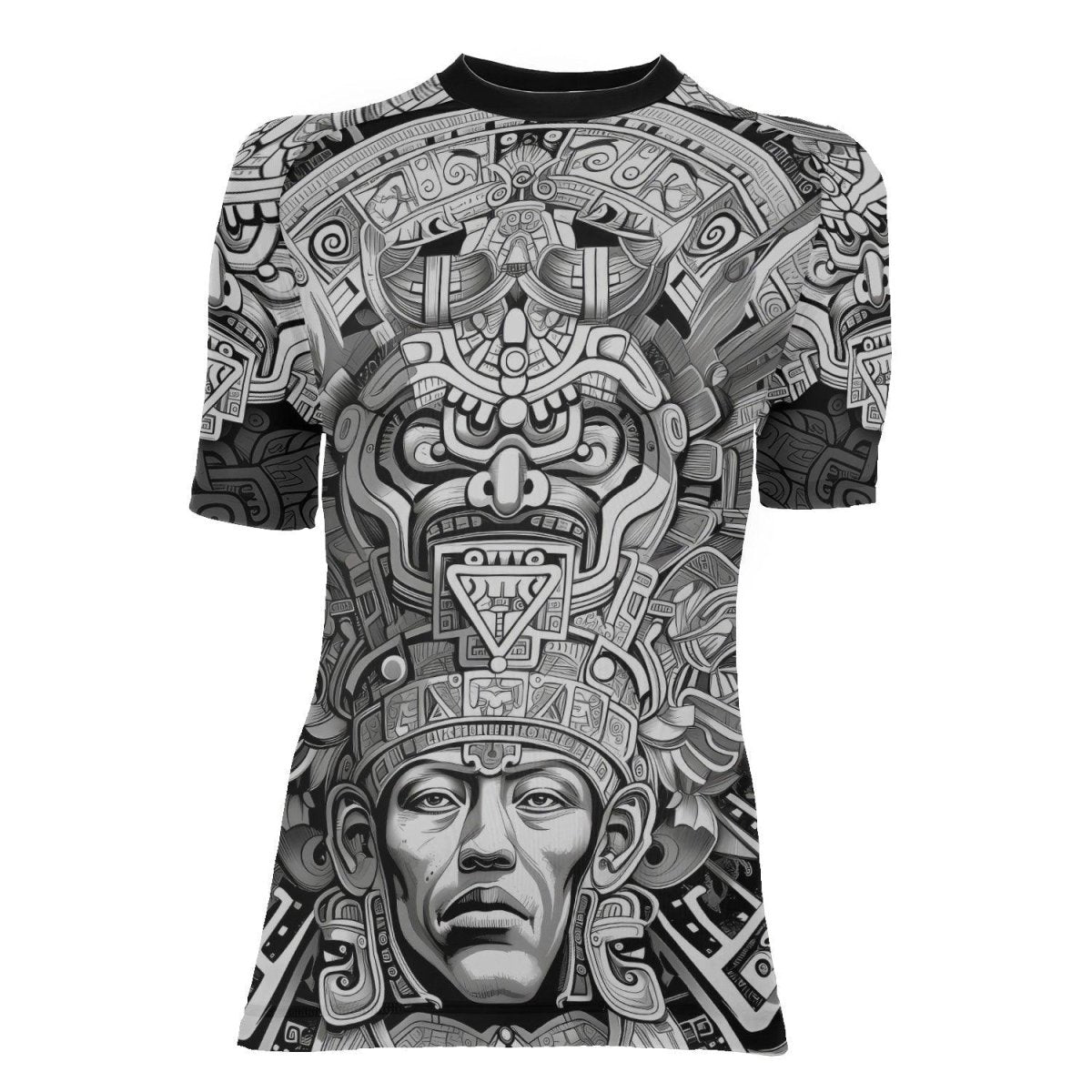 Brave Aztec Warrior Women's Short Sleeve Rash Guard - BattleFitGear