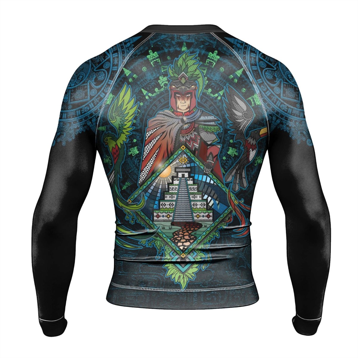 Mayan Guardian Men's Long Sleeve Rash Guard - BattleFitGear