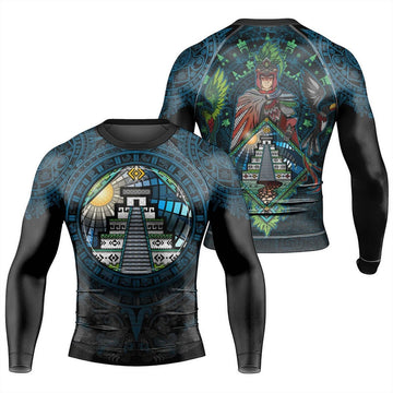 Mayan Guardian Men's Long Sleeve Rash Guard - BattleFitGear