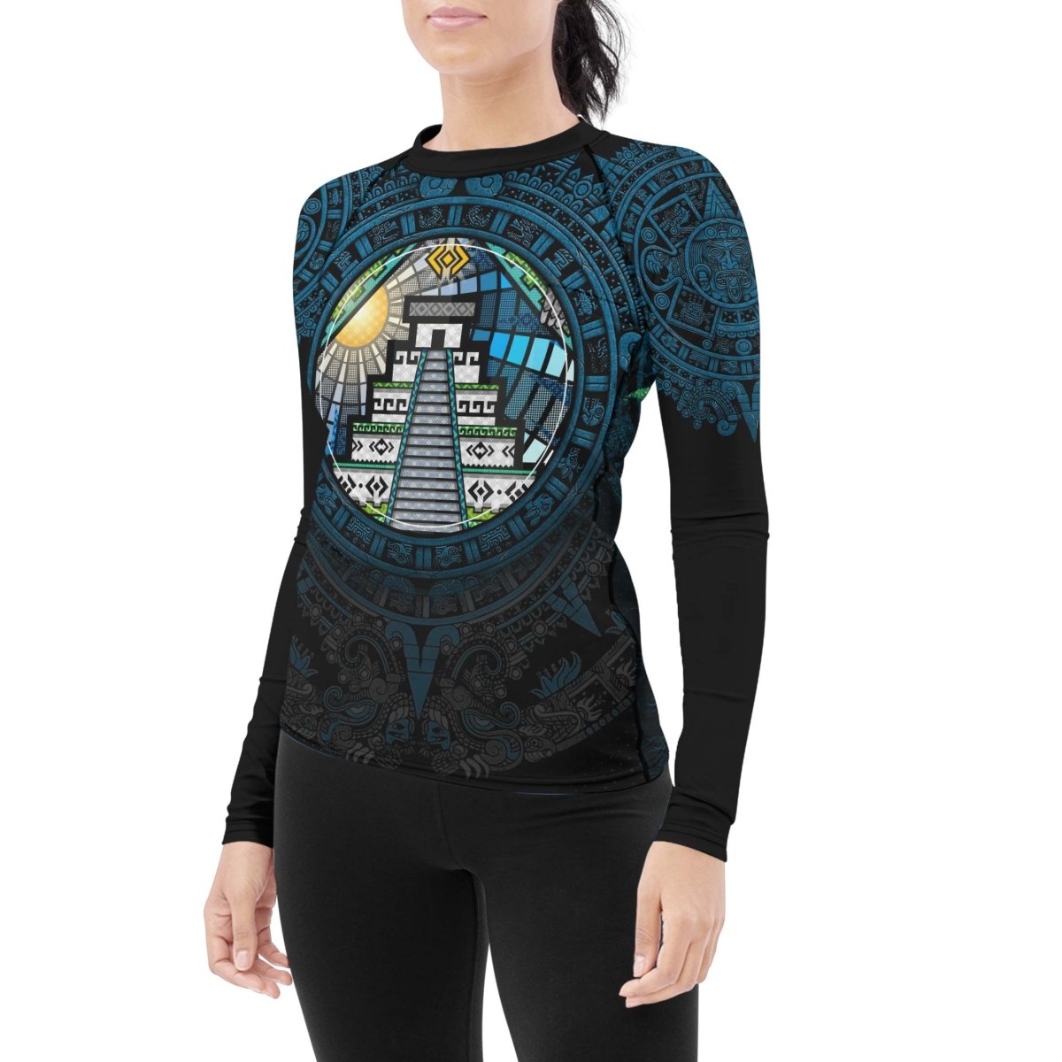 Mayan Guardian Women's Long Sleeve Rash Guard - BattleFitGear