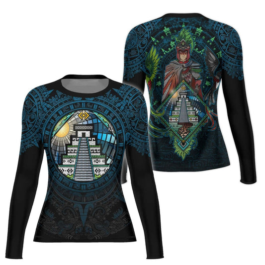 Mayan Guardian Women's Long Sleeve Rash Guard - BattleFitGear