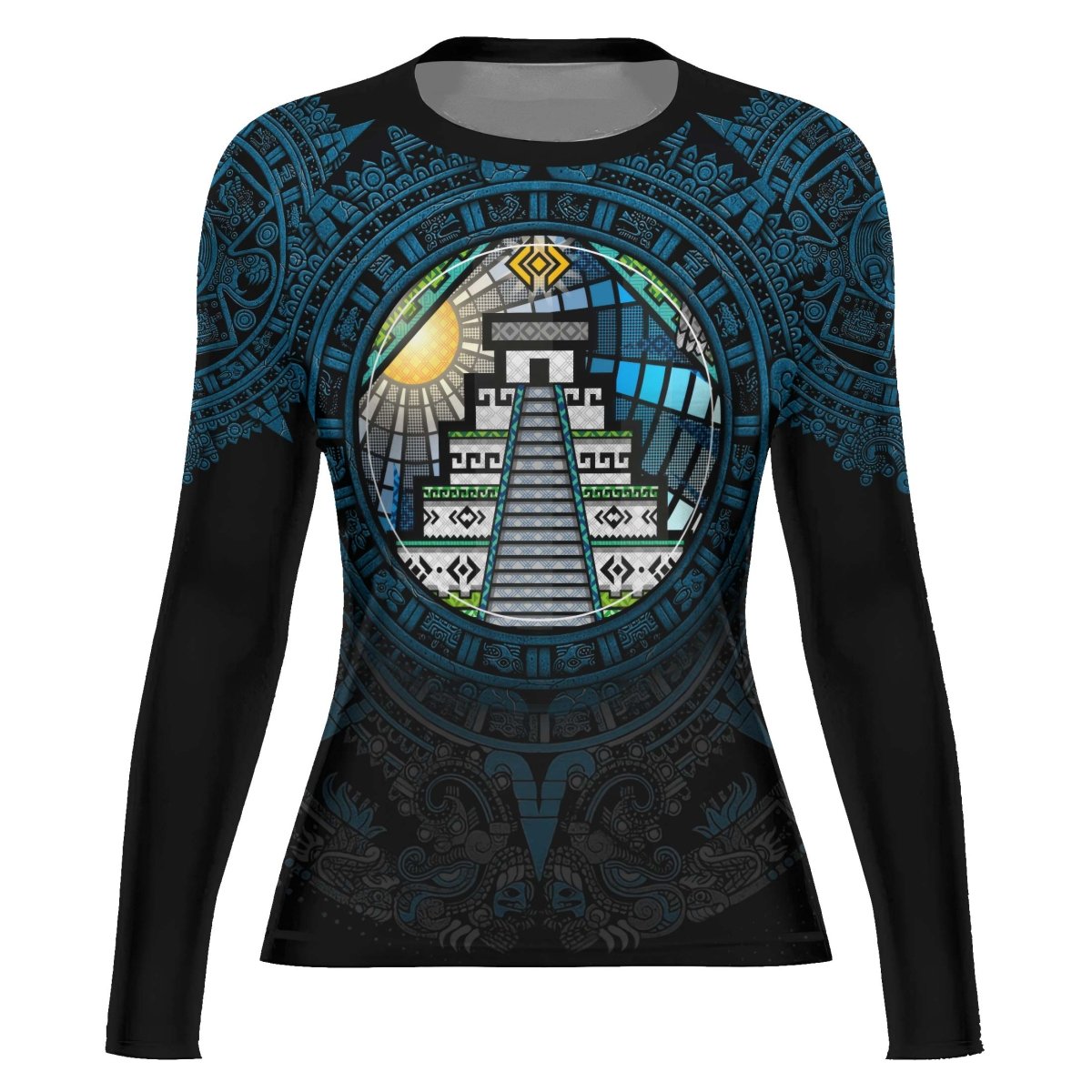 Mayan Guardian Women's Long Sleeve Rash Guard - BattleFitGear