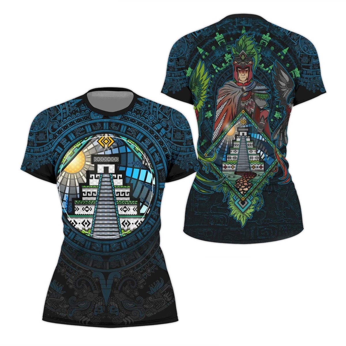 Mayan Guardian Women's Short Sleeve Rash Guard - BattleFitGear