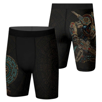 Mechanic Aztec Jaguar Warrior Compression Shorts