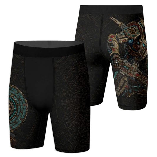 Mechanic Aztec Jaguar Warrior Compression Shorts