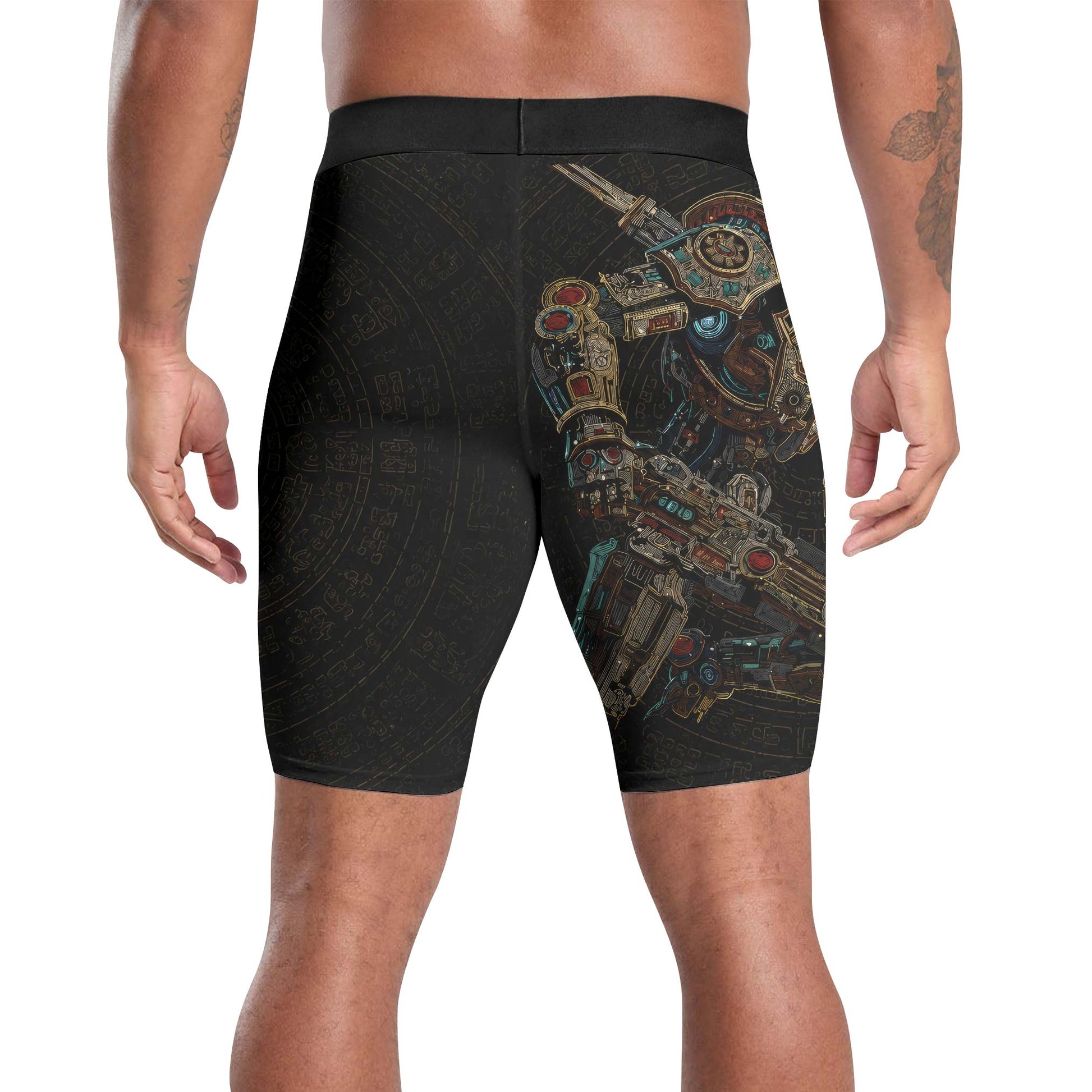 Mechanic Aztec Jaguar Warrior Compression Shorts