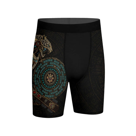Mechanic Aztec Jaguar Warrior Compression Shorts
