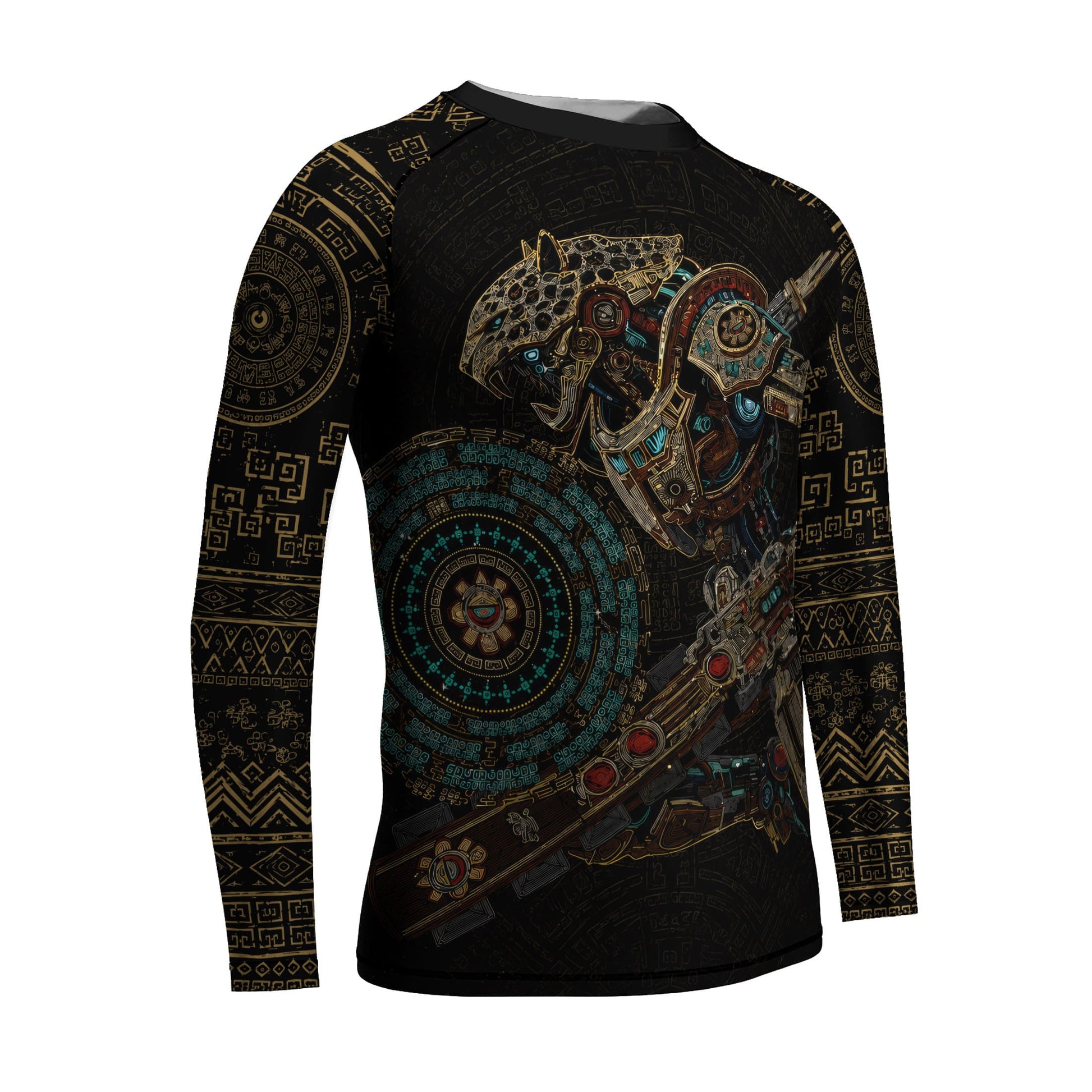 Mechanic Aztec Jaguar Warrior Kids Rash Guard