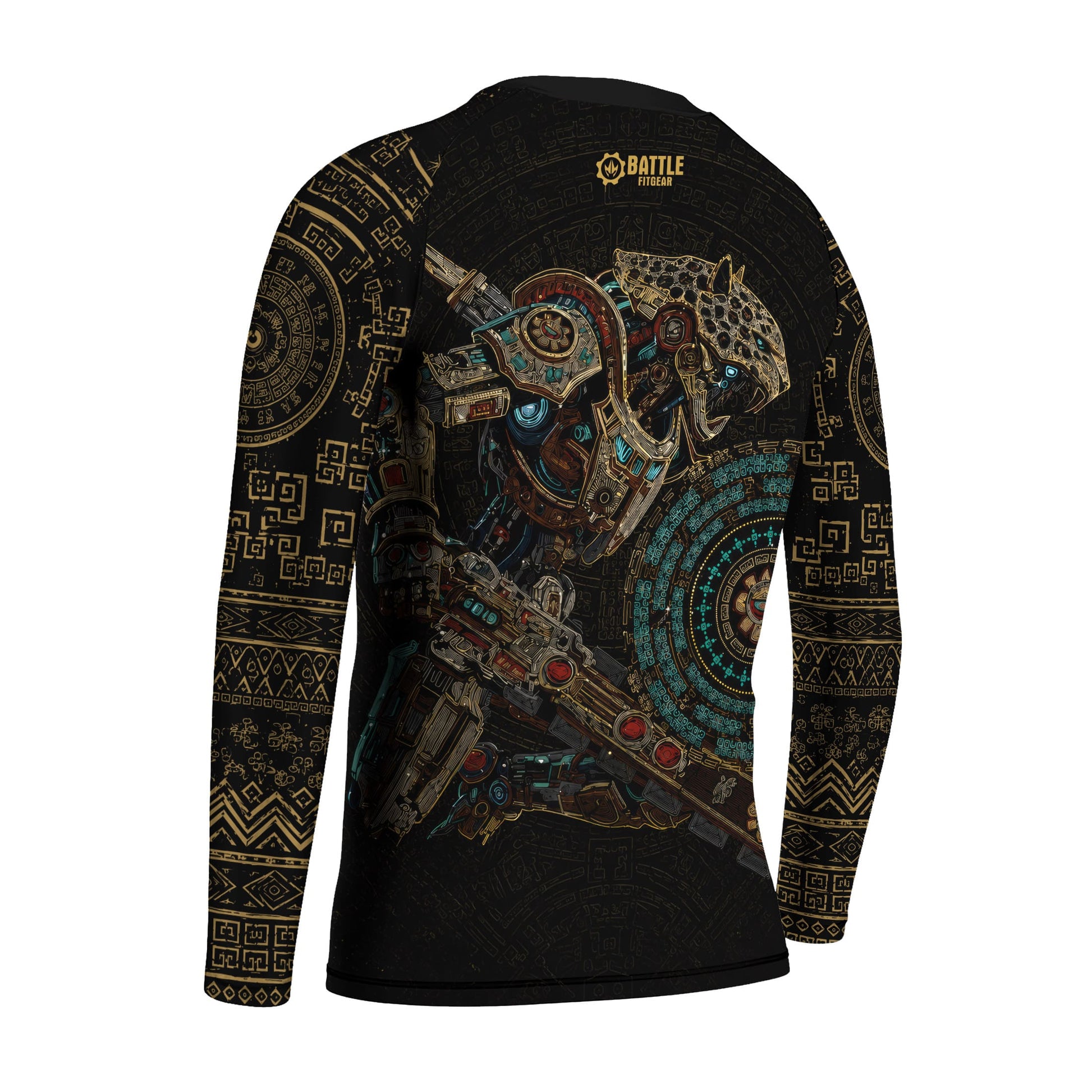Mechanic Aztec Jaguar Warrior Kids Rash Guard