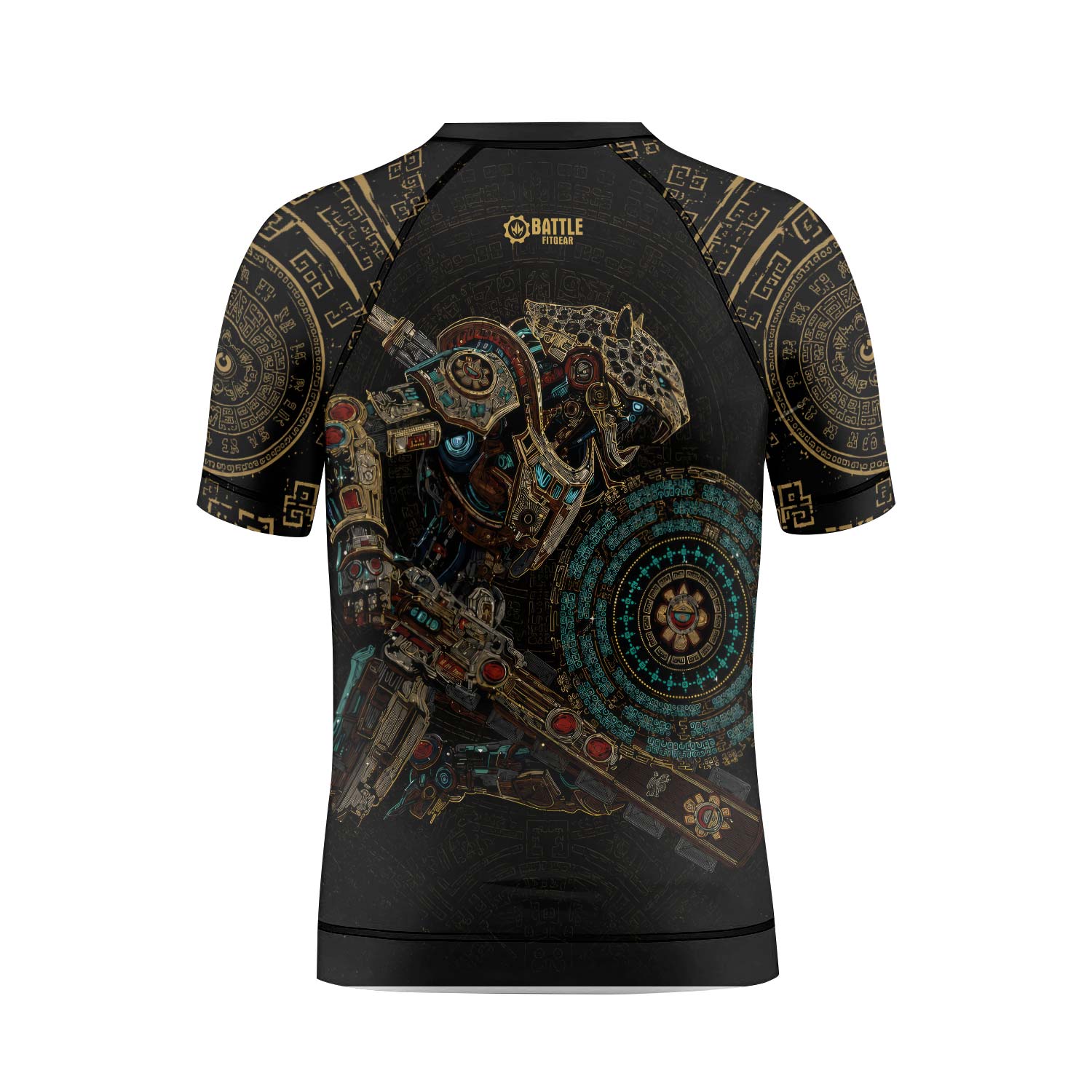 Mechanic Aztec Jaguar Warrior Kids Rash Guard