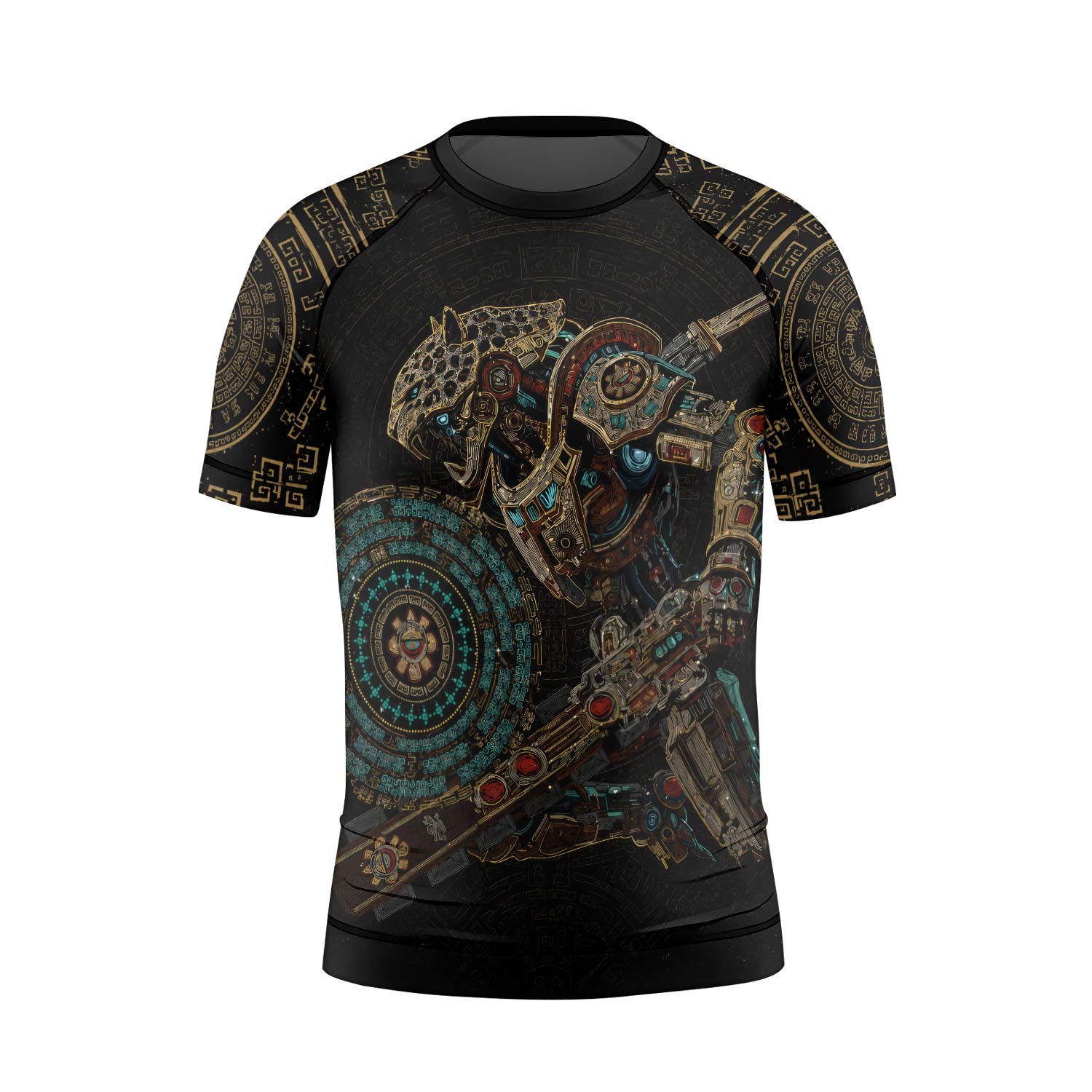 Mechanic Aztec Jaguar Warrior Kids Rash Guard