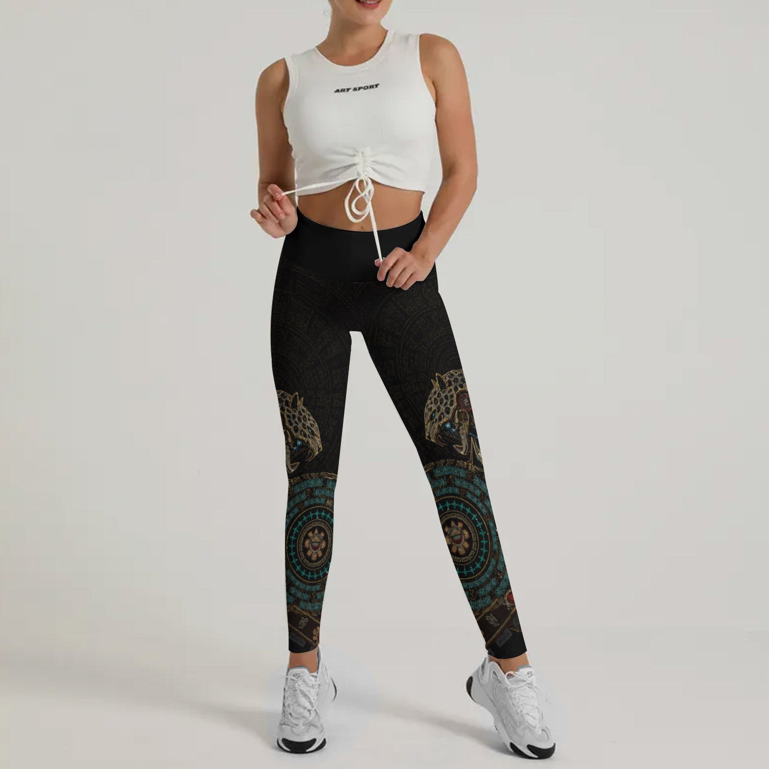 Mechanic Aztec Jaguar Warrior Leggings