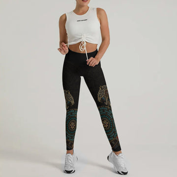 Mechanic Aztec Jaguar Warrior Leggings