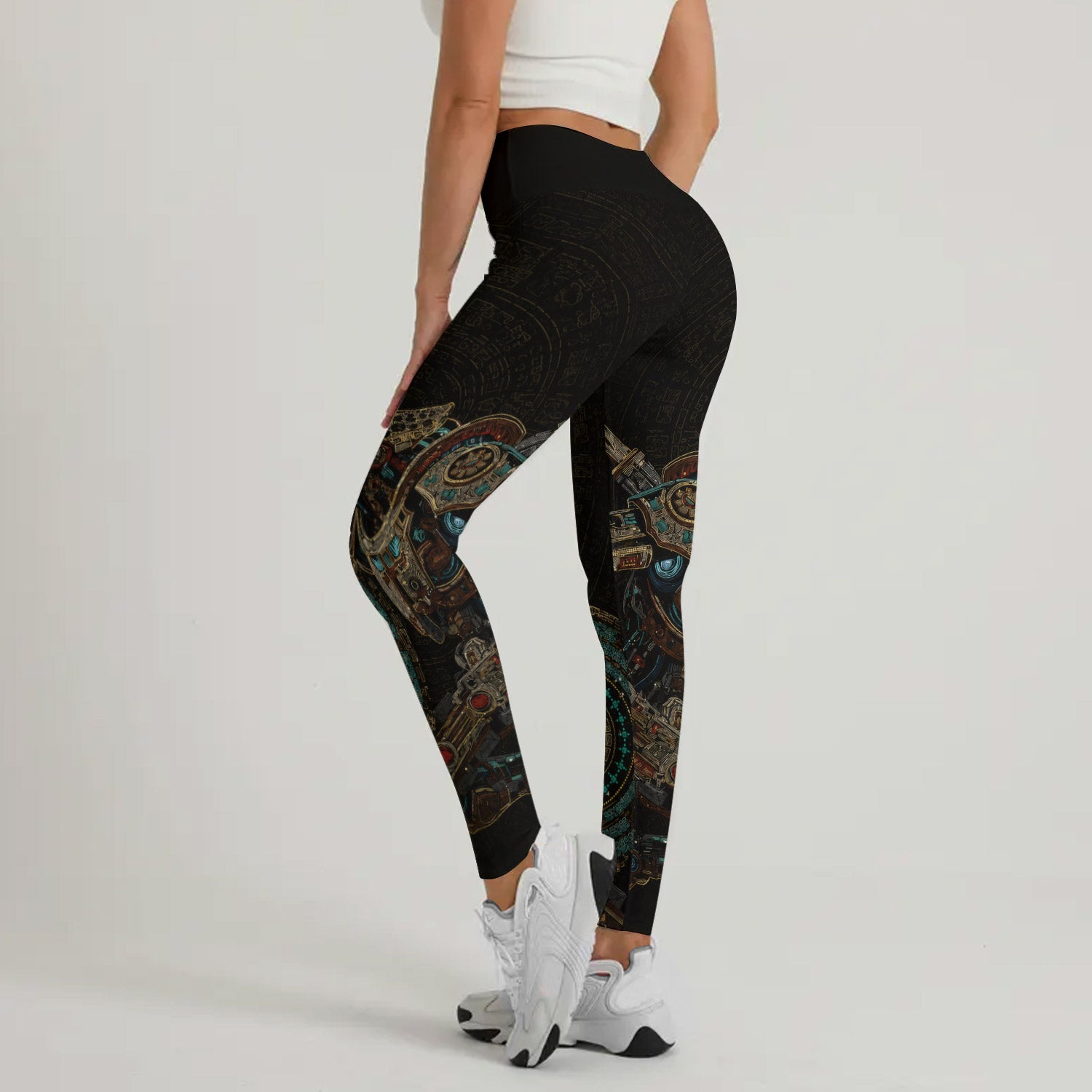 Mechanic Aztec Jaguar Warrior Leggings