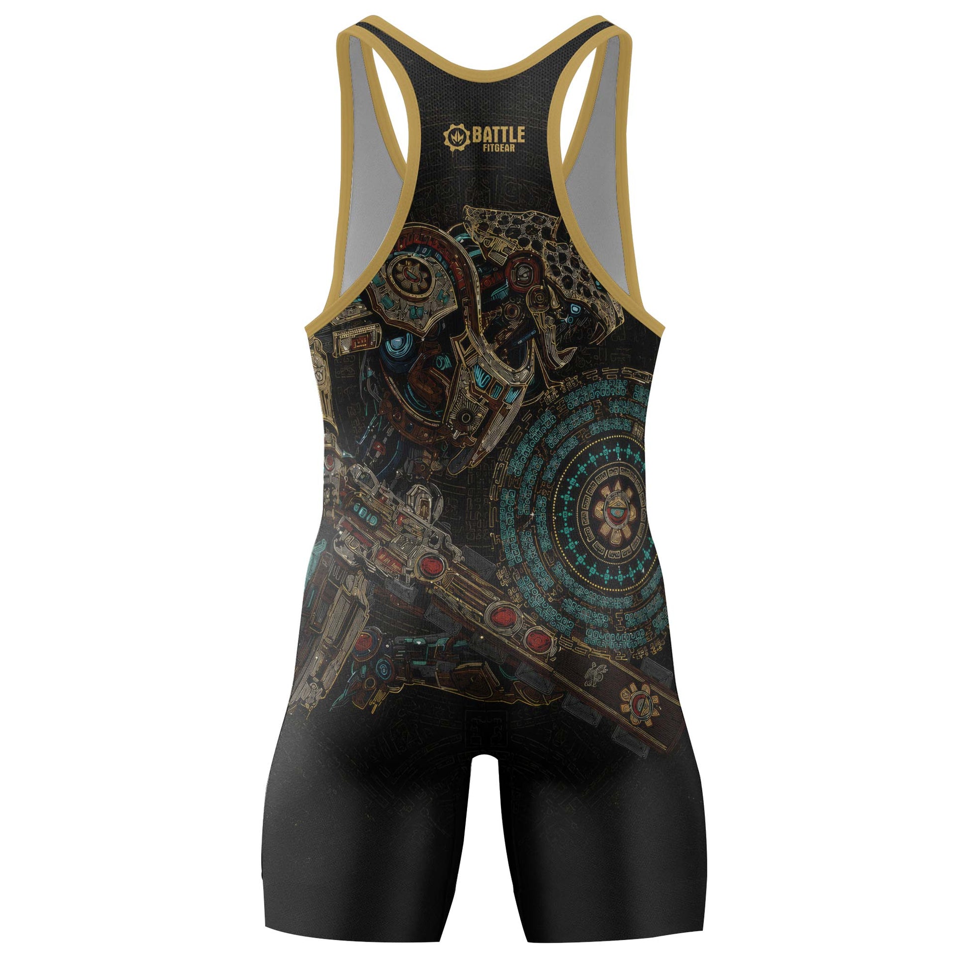 Mechanic Aztec Jaguar Warrior Wrestling Singlets