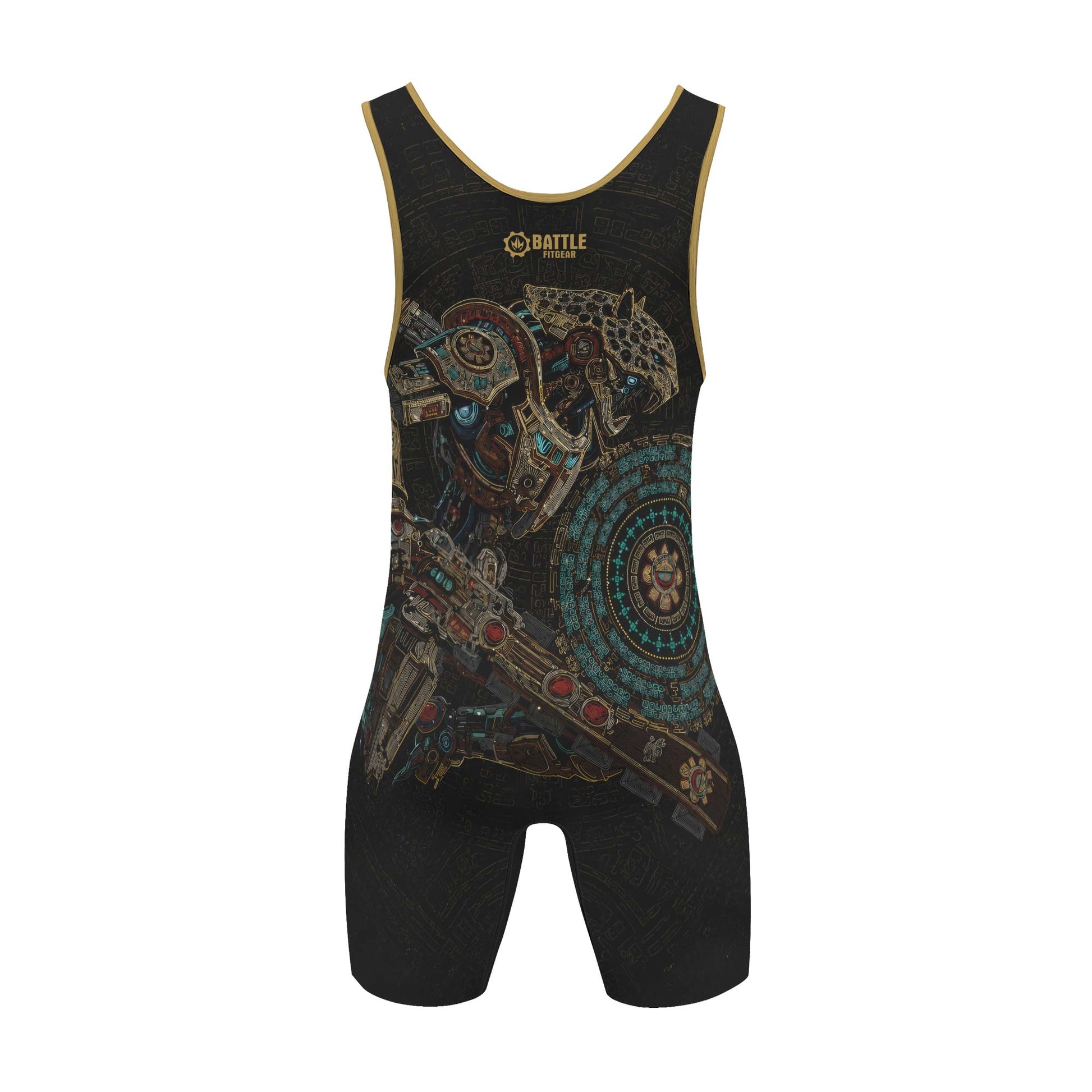 Mechanic Aztec Jaguar Warrior Wrestling Singlets