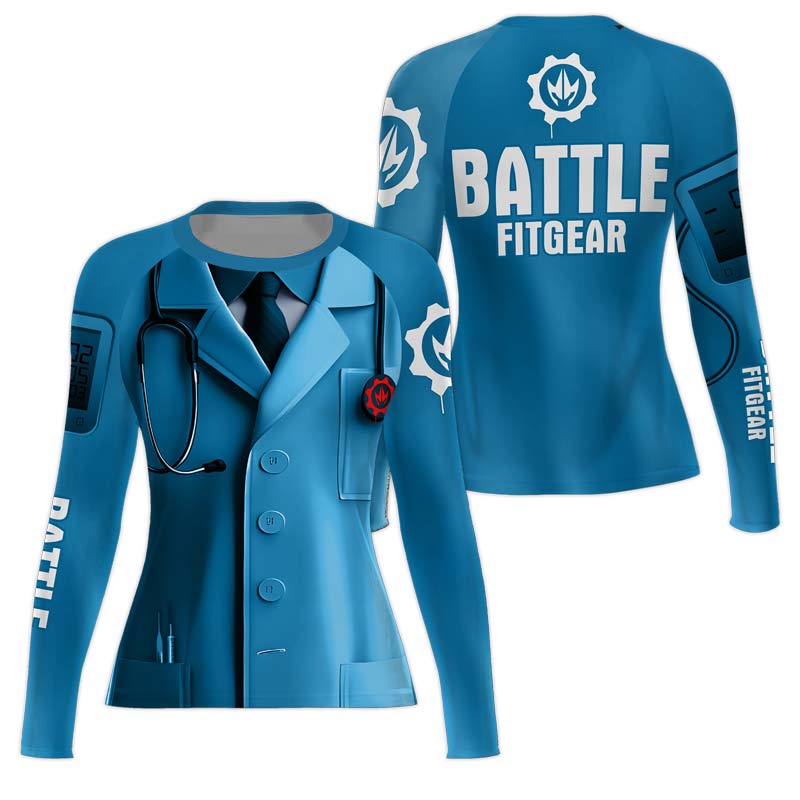 Medic Fighter Women's Long Sleeve Rash Guard