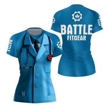 Medic Fighter Women's Short Sleeve Rash Guard