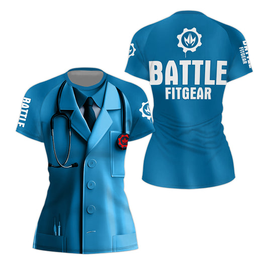 Medic Fighter Women's Short Sleeve Rash Guard